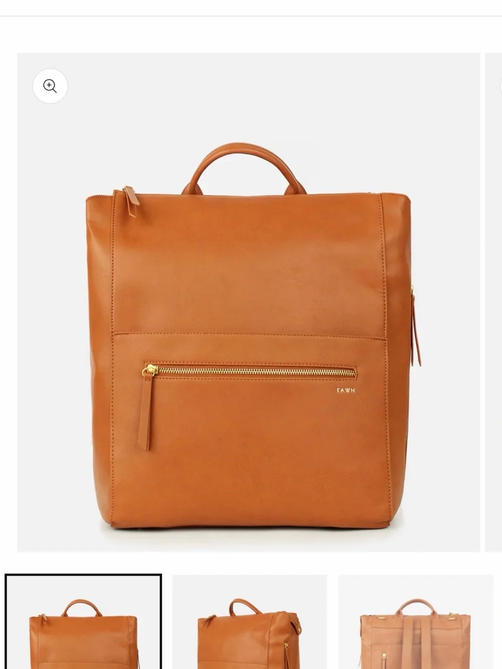 FAWN | The Square Diaper Bag with Paci Case & Stroller Hooks - Brown